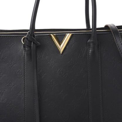 Louis Vuitton Monogram Cuir Plume Very Tote GM Black 6 of 13