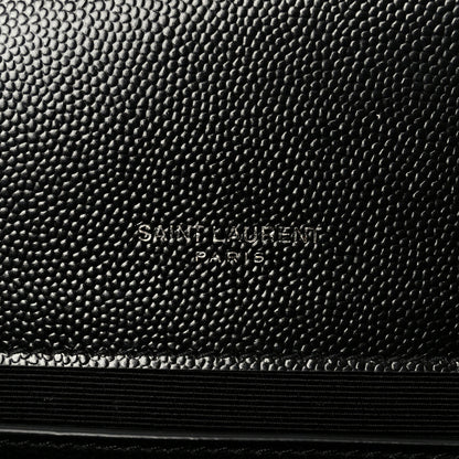 Saint Laurent Grain De Poudre Small Classic Monogram Monochrome Kate Satchel Black 5 of 10