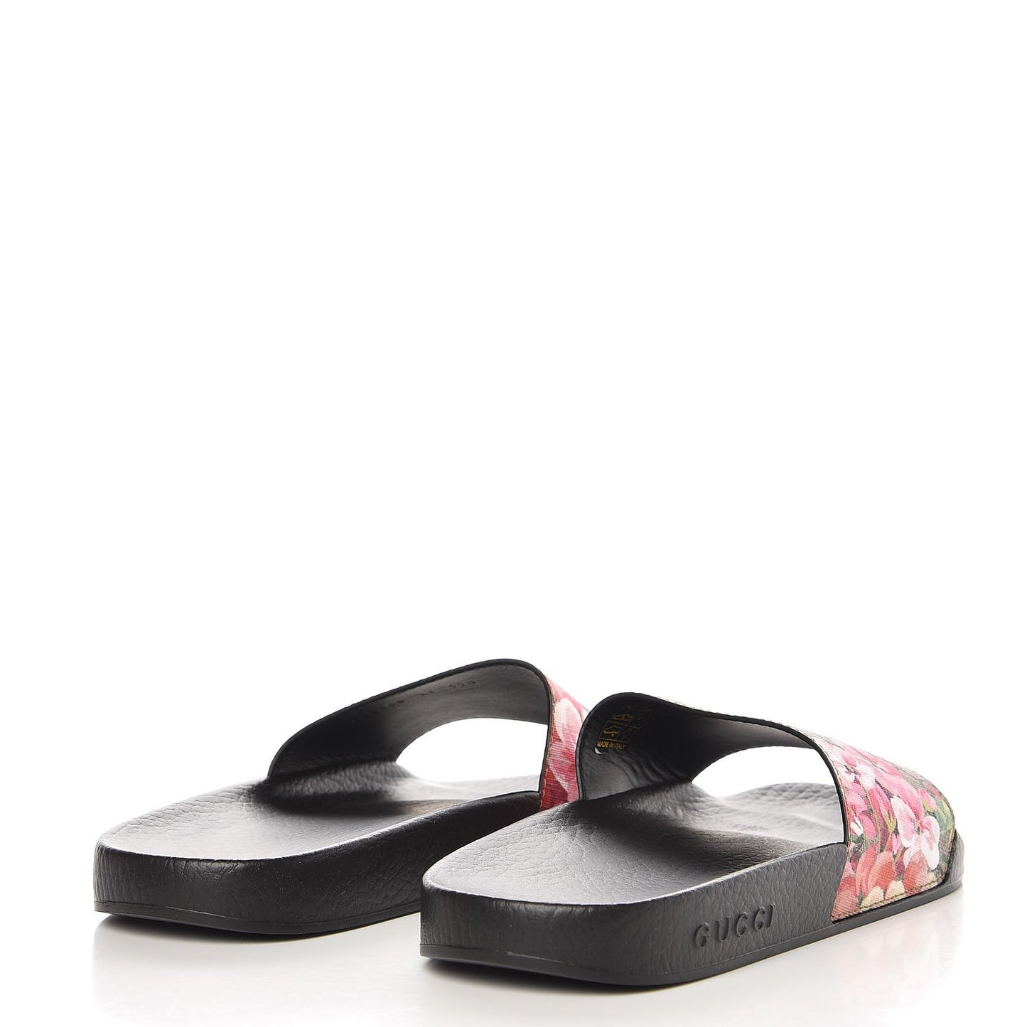 GG Supreme Monogram Blooms Slide Sandals 39 Beige Multicolor