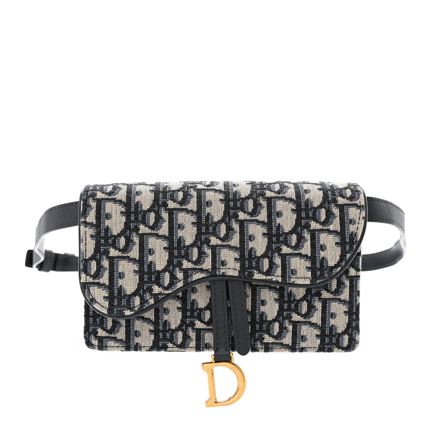 Christian Dior Oblique Saddle Belt Bag Blue 1 of 11