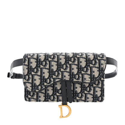 Christian Dior Oblique Saddle Belt Bag Blue 1 of 11