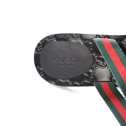 Gucci Nylon Guccissima Web Womens Thong Sandals 38 Green Red Black 7 of 7