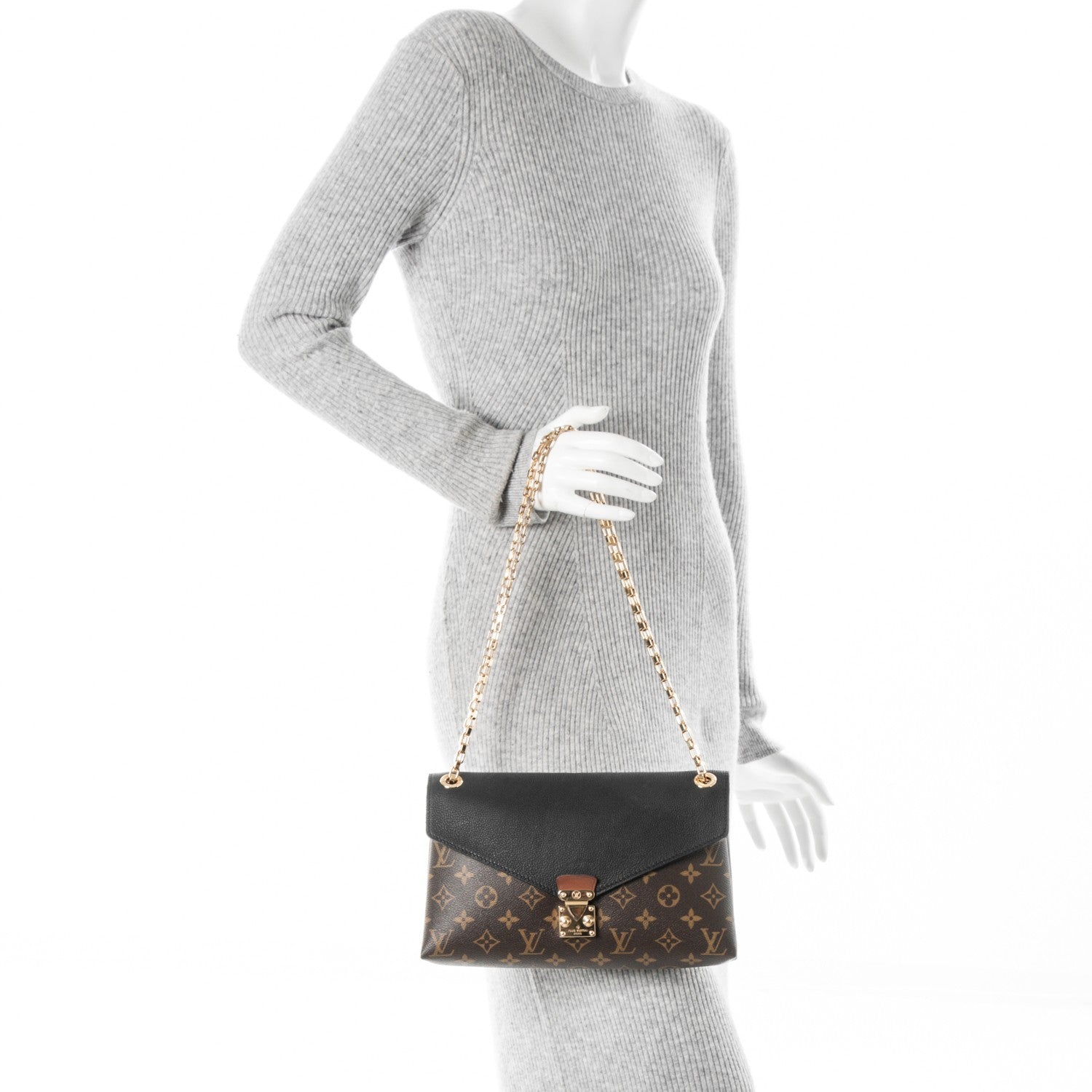 Louis Vuitton Monogram Pallas Chain Black 2 of 7