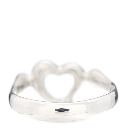 Tiffany Sterling Silver Elsa Peretti Open Heart Ring 50 5.5 5 of 5