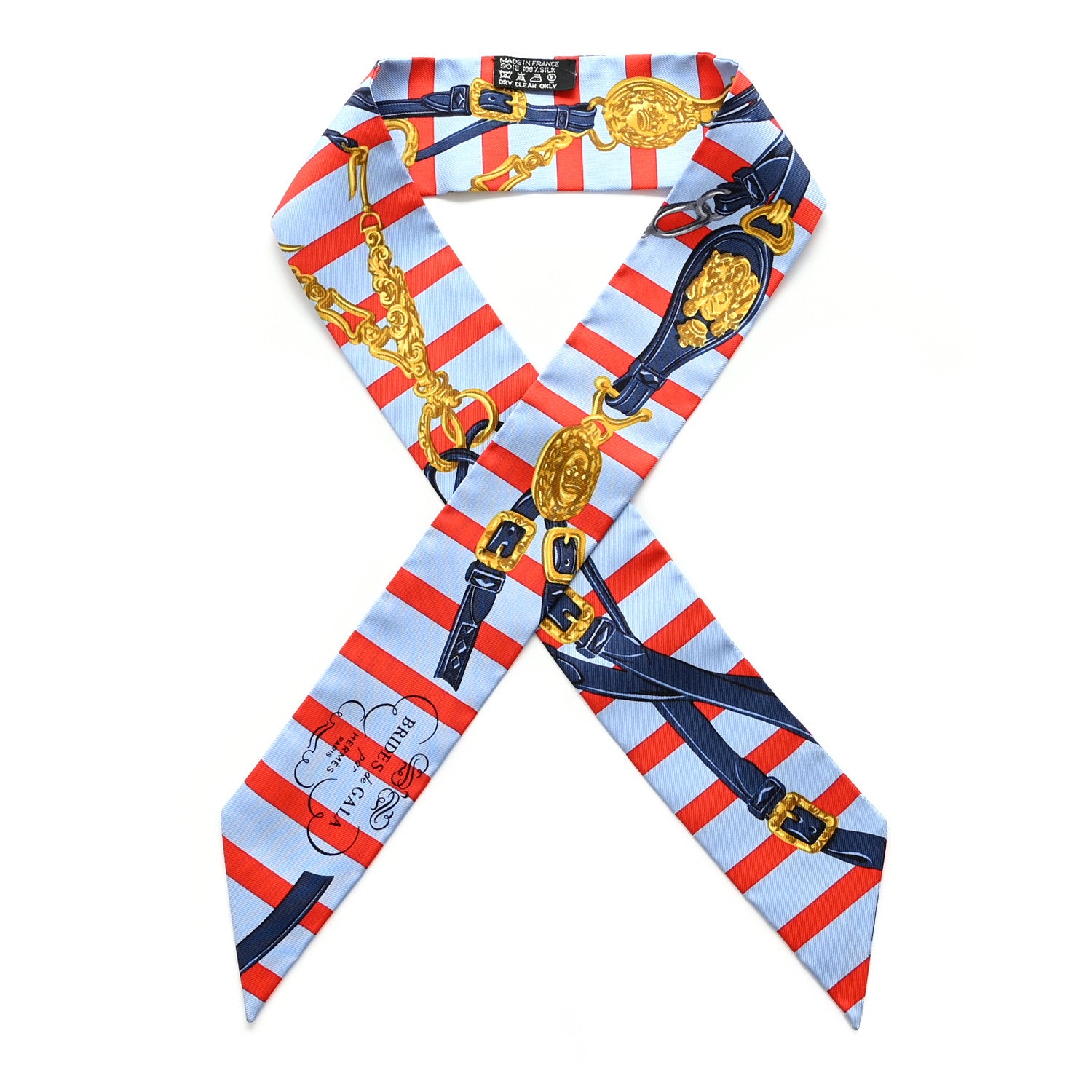 Hermes Silk Brides de Gala Bayaderes Twilly Ciel Rouge Marine 1 of 4