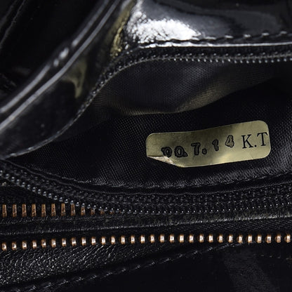 Chanel Patent Diamond Stitched Shoulder Bag Black 8 of 11