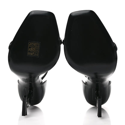 Saint Laurent Patent Calfskin Opyum 110 Sandals 38.5 Black 5 of 8
