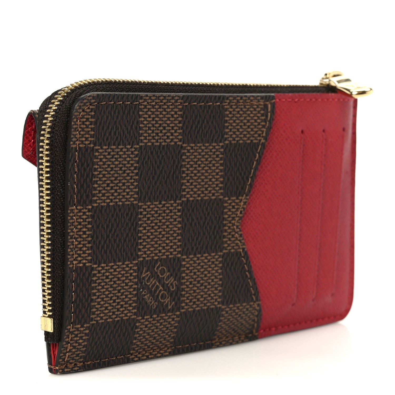 Louis Vuitton Damier Ebene Recto Verso Card Holder Red 3 of 7