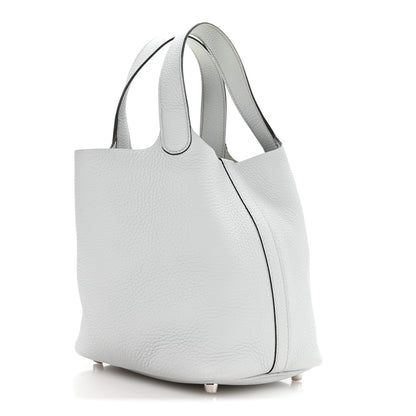 Hermes Taurillon Clemence Picotin Lock 18 PM Bleu Pale 5 of 25