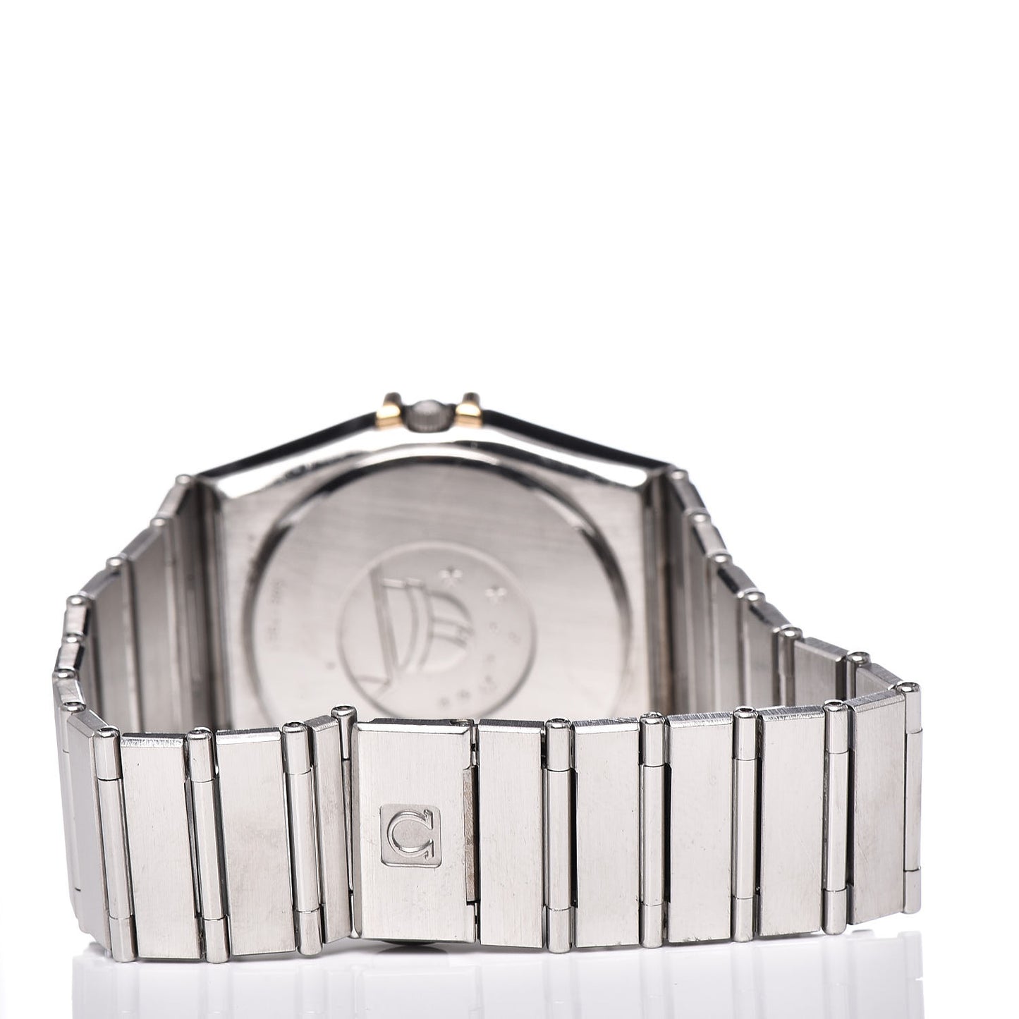 Stainless Steel 18K Yellow Gold 33mm Constellation Quartz Watch Champagne 396.1075