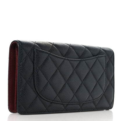 Chanel Caviar Quilted Yen Wallet Black 3 of 9