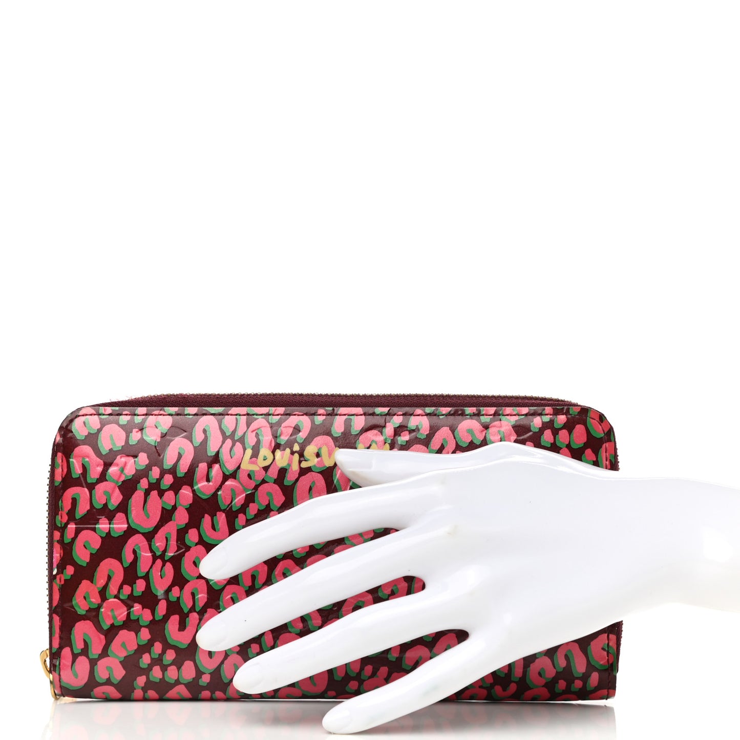 Vernis Leopard Zippy Wallet Rouge Fauviste