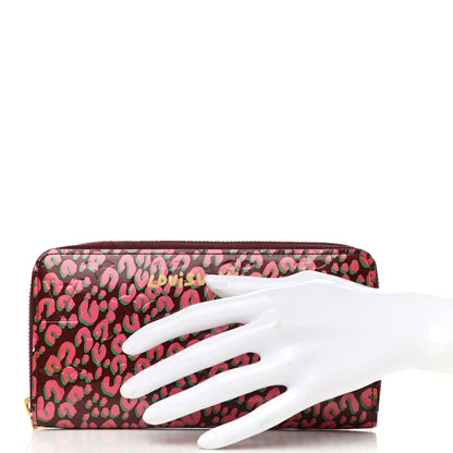 Louis Vuitton Vernis Leopard Zippy Wallet Rouge Fauviste 2 of 9