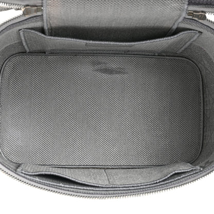 Christian Dior Canvas Embroidered Cannage Diortravel Vanity Case Grey 4 of 11
