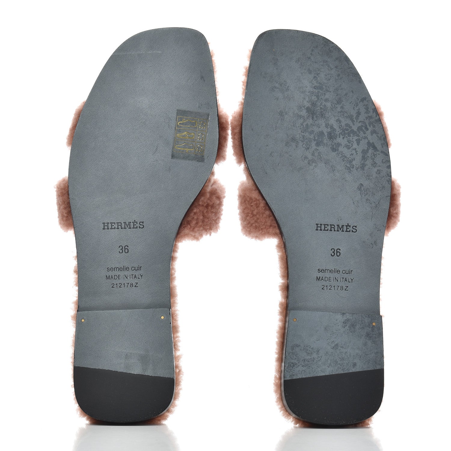 Hermes Woolskin Oran Sandals 36 Rose Aube 5 of 12