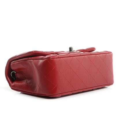 Chanel Lambskin Quilted Mini Rectangular Flap Red 4 of 9