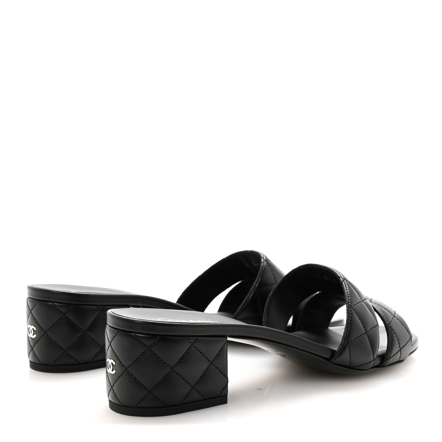 Chanel Lambskin Quilted Mules 40 Black 5 of 10