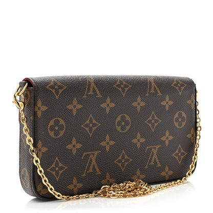 Louis Vuitton LOUIS VUITTON Monogram Pochette Felicie Chain Wallet Fuchsia 4 of 12