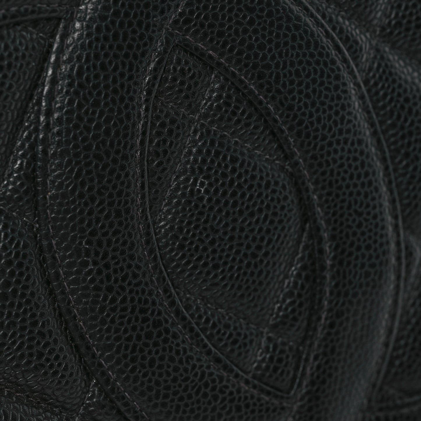Caviar Quilted Medallion Tote Black