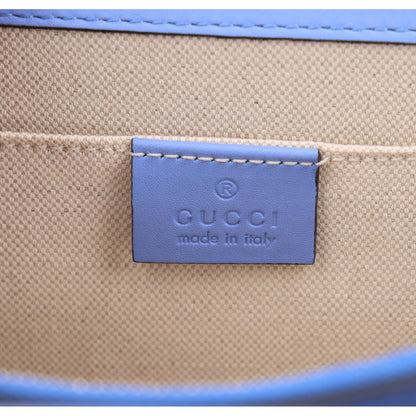Gucci Calfskin Bamboo Web Embroidered Medium Dionysus Top Handle Bag Light Blue 6 of 11