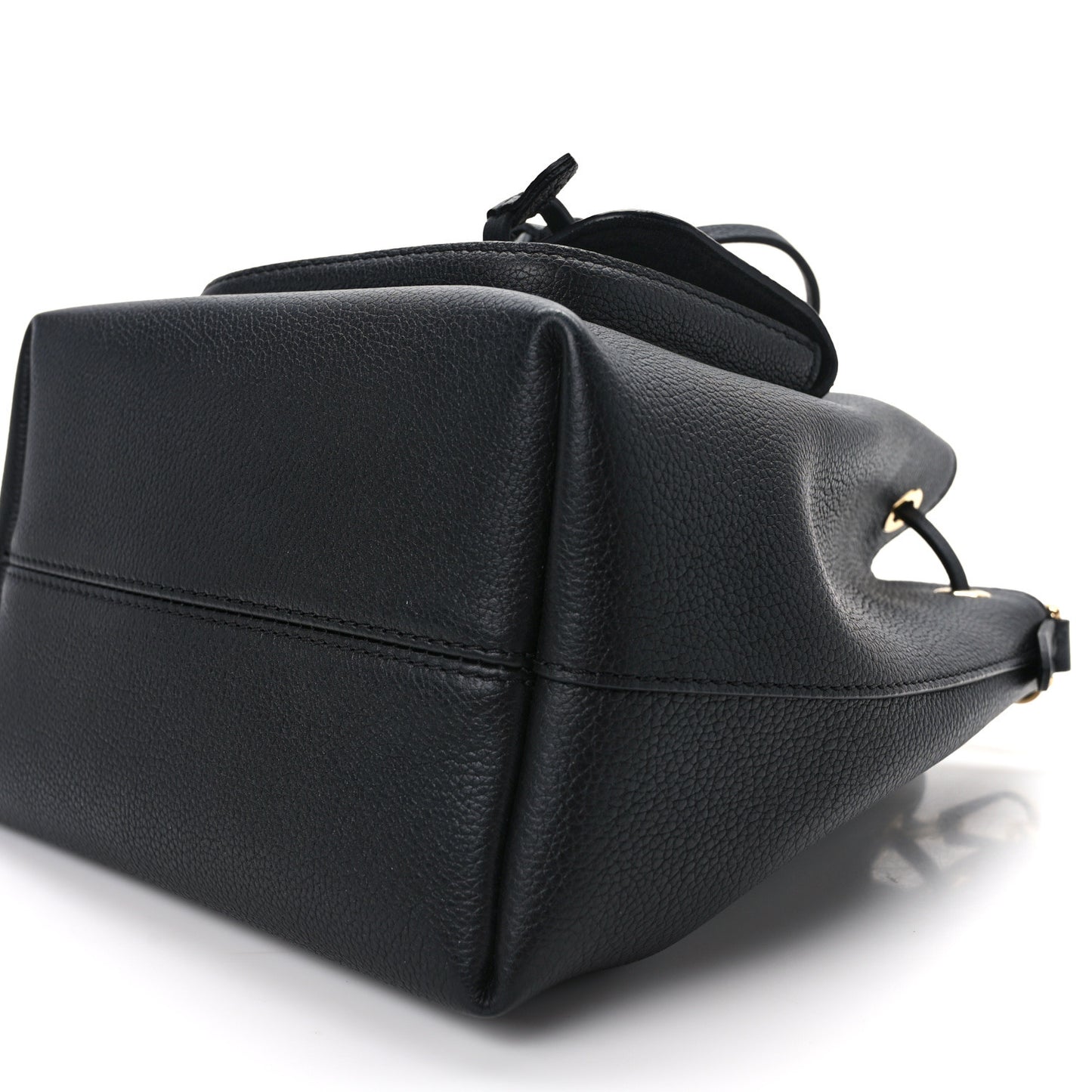 Calfskin Lockme Bucket MM Black