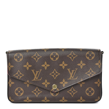 Louis Vuitton Monogram Pochette Felicie Chain Wallet Fuchsia 1 of 7