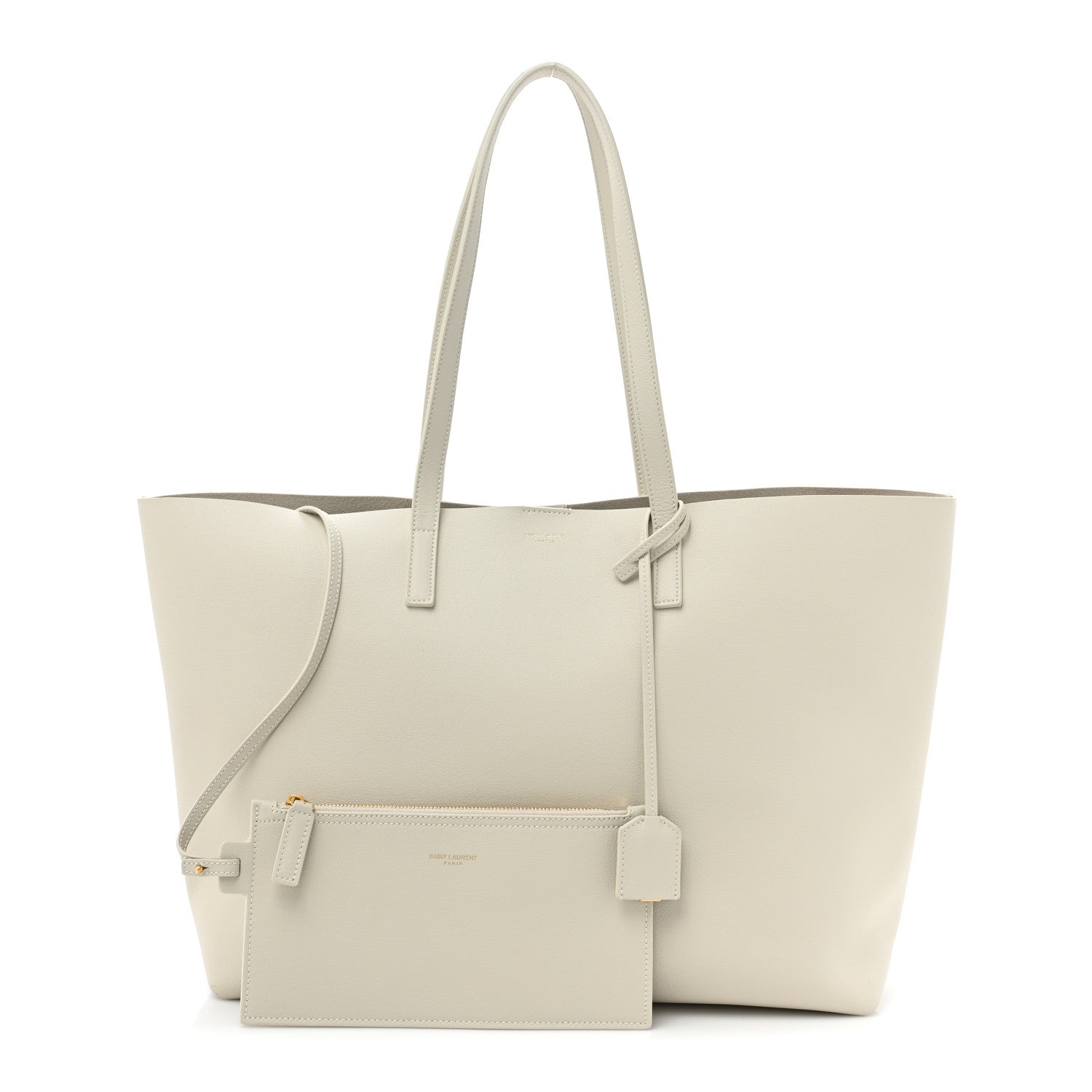 Saint Laurent Calfskin Large Shopping Tote Crema Soft 1 of 15