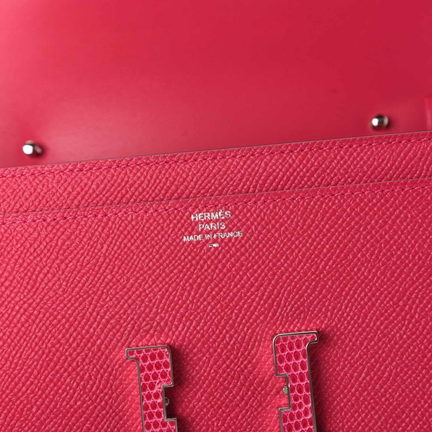 Hermes Epsom Lizard Constance Wallet To Go Rose Mexico 8 of 10