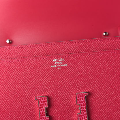 Hermes Epsom Lizard Constance Wallet To Go Rose Mexico 8 of 10