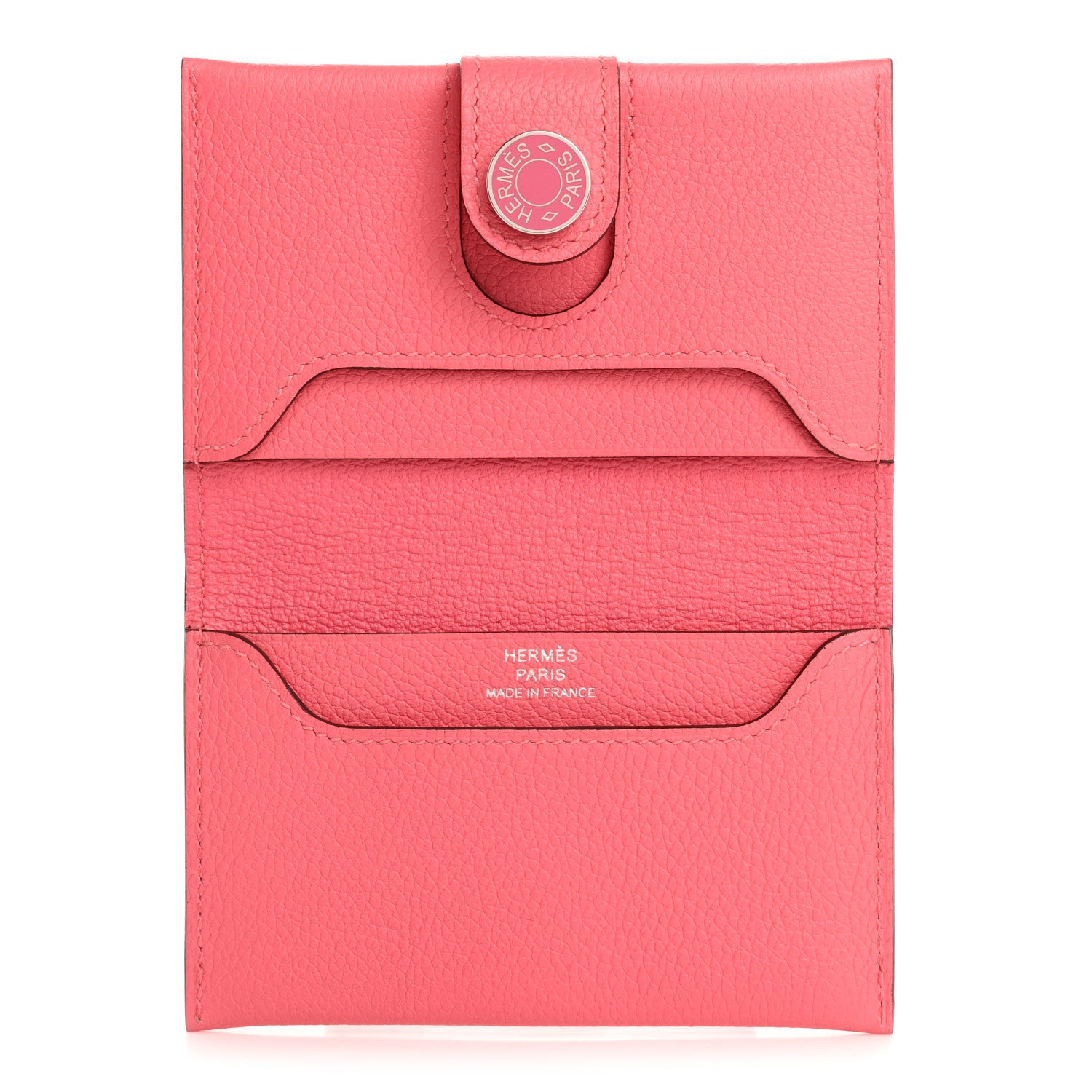 Hermes Evercolor RMS Card Holder Rose Azalee 5 of 8