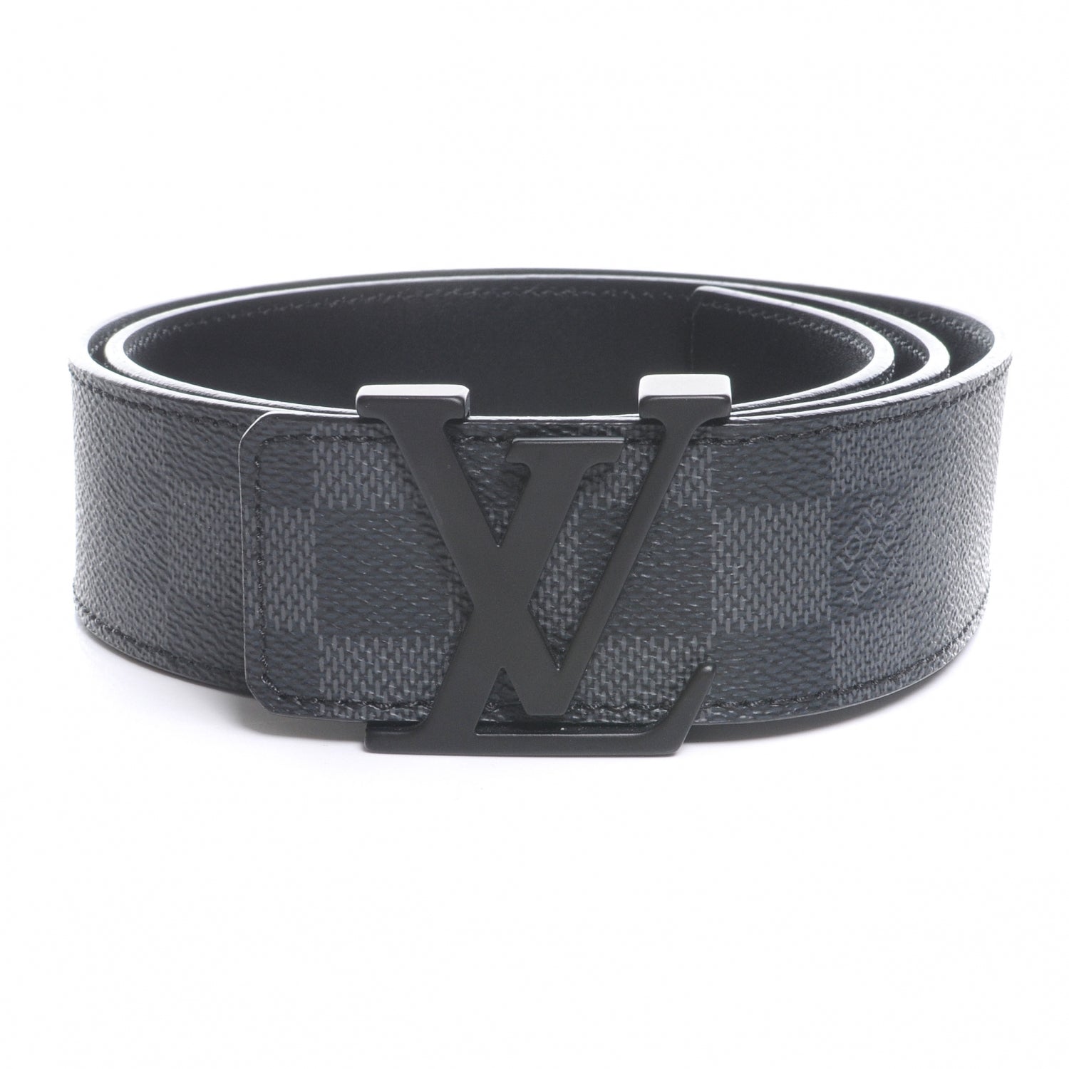 Louis Vuitton Damier Graphite LV Initiales Belt 85 34 1 of 6