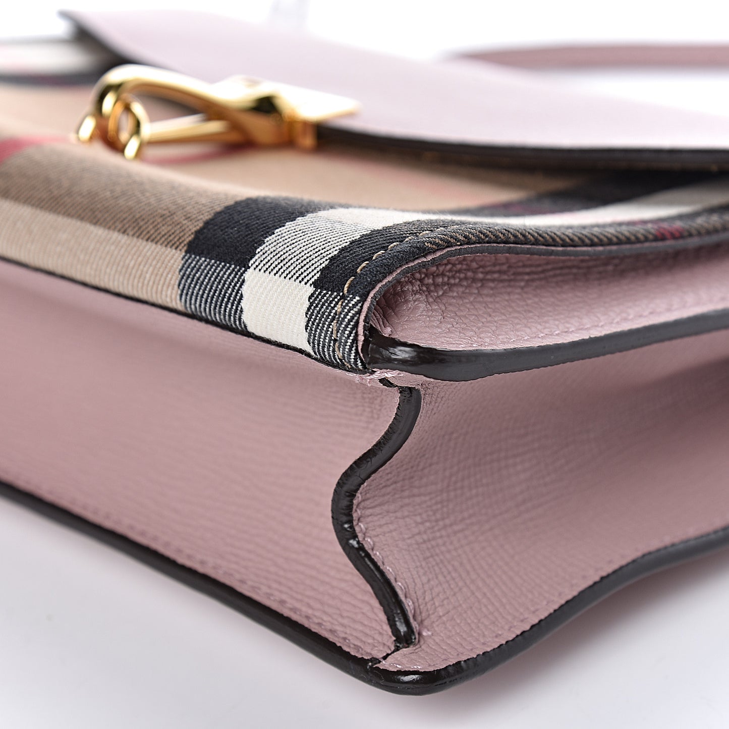 Derby Calfskin House Check Small Macken Crossbody Bag Pale Orchid