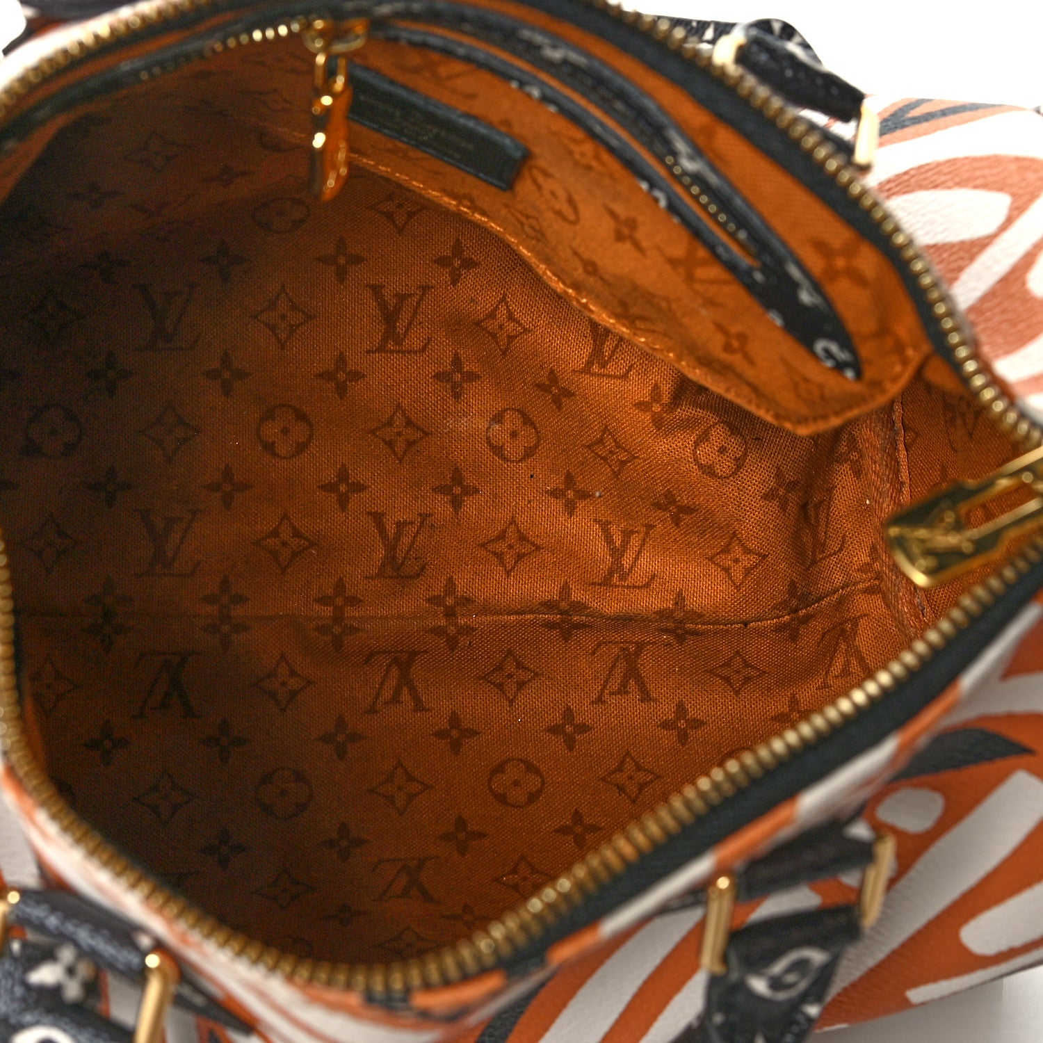Louis Vuitton Monogram Giant Crafty Speedy Bandouliere 25 Creme Caramel 5 of 11