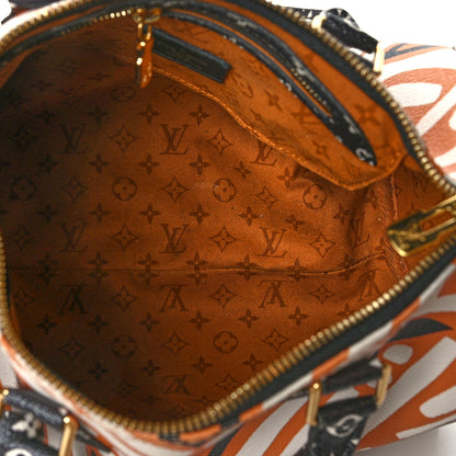 Louis Vuitton Monogram Giant Crafty Speedy Bandouliere 25 Creme Caramel 5 of 11