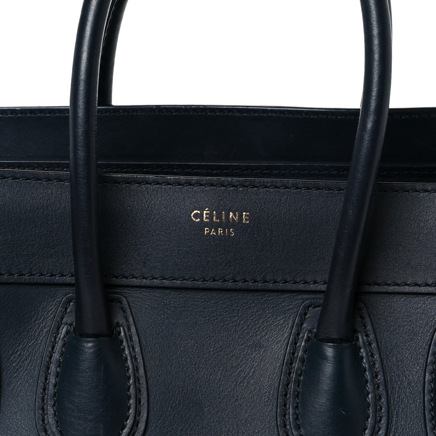 Smooth Calfskin Micro Luggage Navy Blue