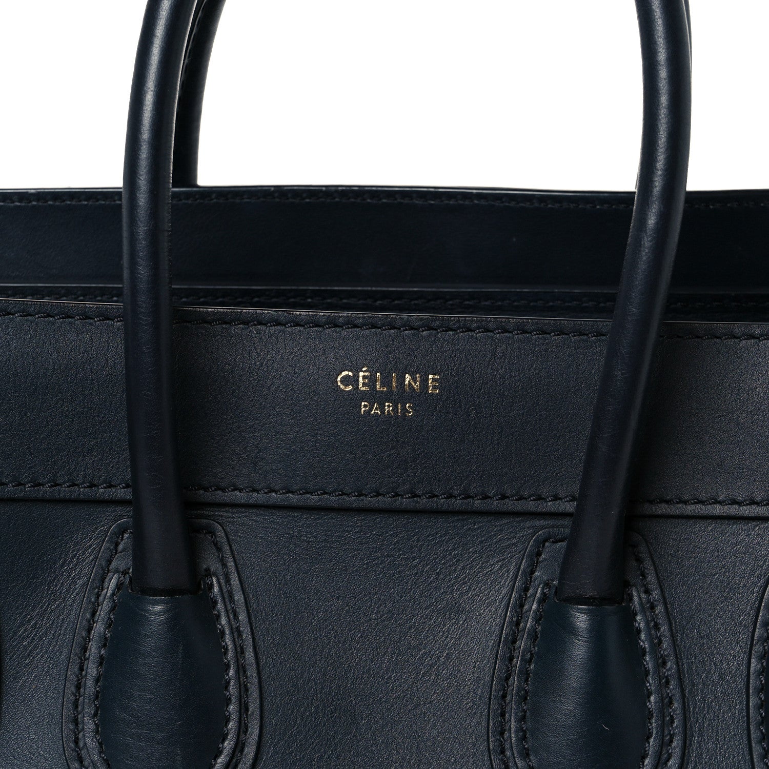 Celine Smooth Calfskin Micro Luggage Navy Blue 8 of 13