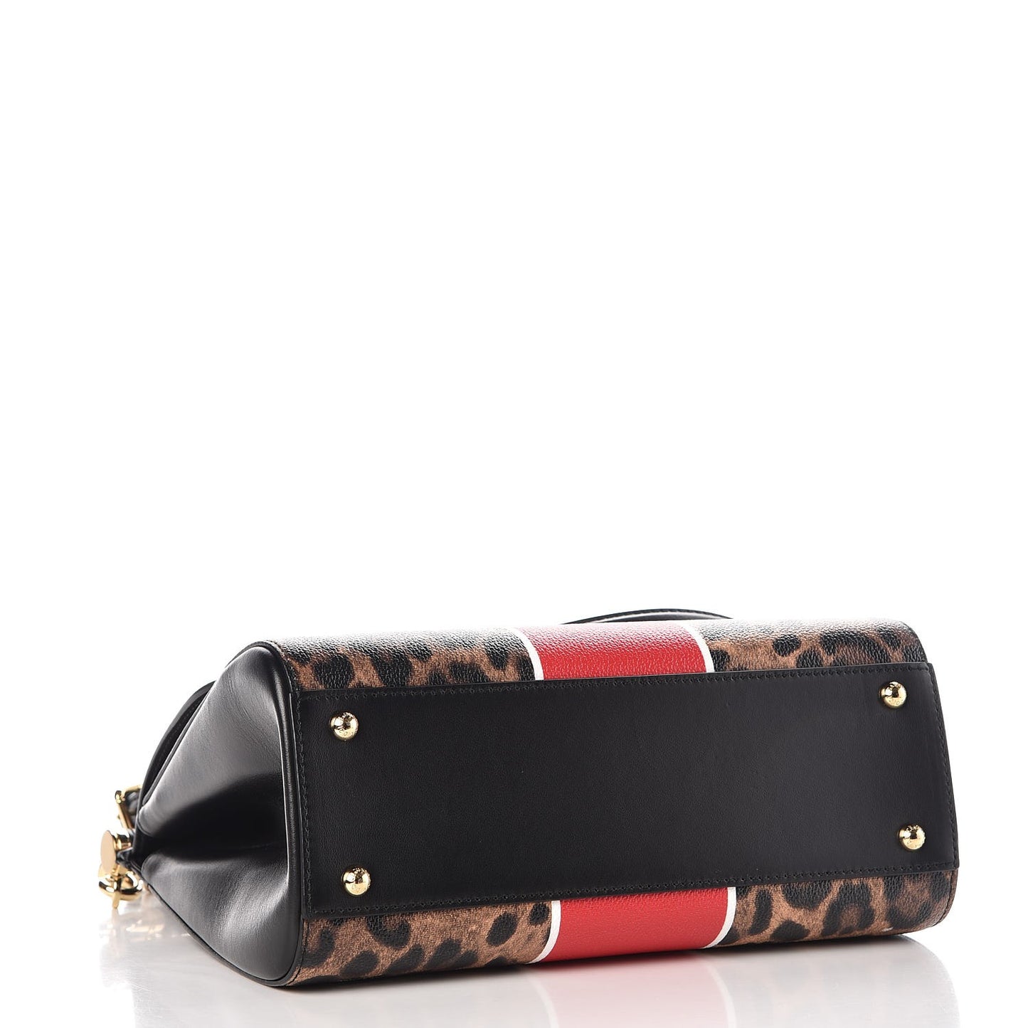 Dauphine Leopard Graffiti Print Medium Miss Sicily Satchel Black