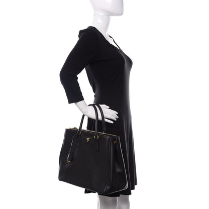 Prada Saffiano Large Galleria Double Zip Tote Black 3 of 10