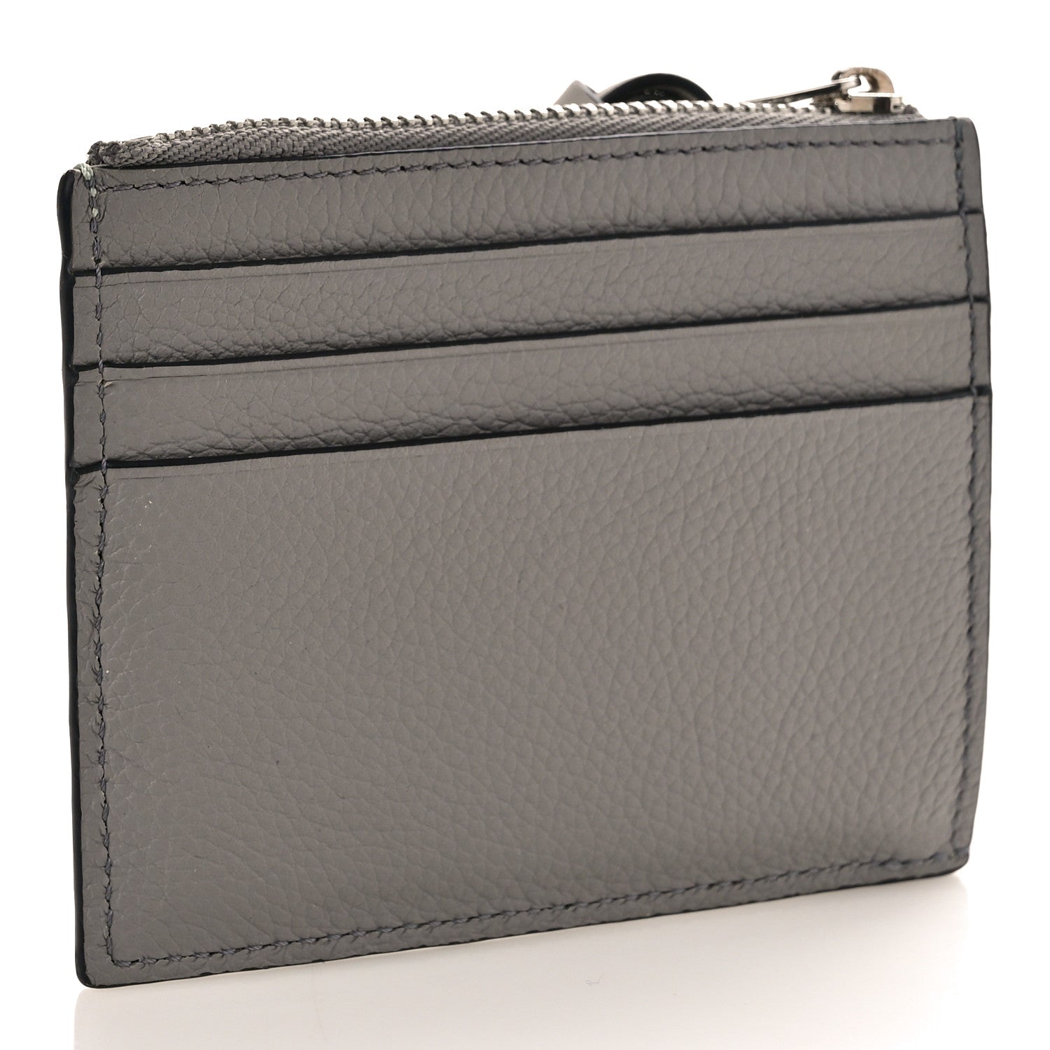 Loewe Soft Grained Calfskin Square Card Holder With Chain Pearl Grey Light Pale Green 3 of 8