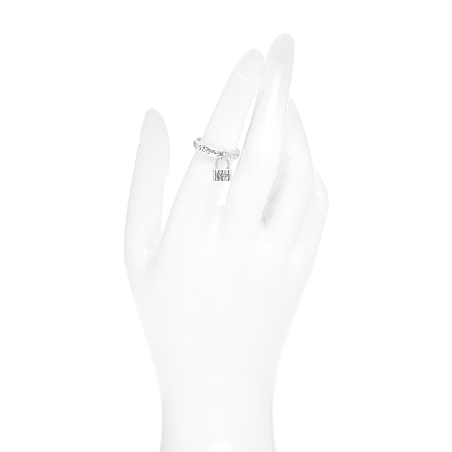 Sterling Silver 1837 Lock Charm Ring 52 6