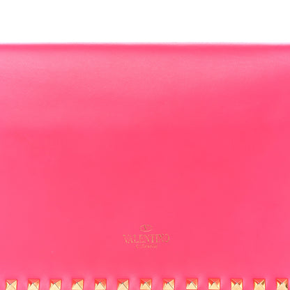 Valentino Garavani Nappa Rockstud Wristlet Clutch Fuxia Fluo 9 of 19