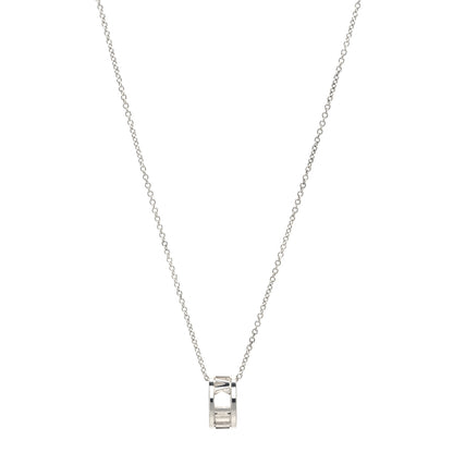 Tiffany Sterling Silver Atlas Open Pendant Necklace 1 of 6