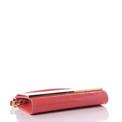 Louis Vuitton Vernis Ana Clutch Rose Litchi 3 of 9