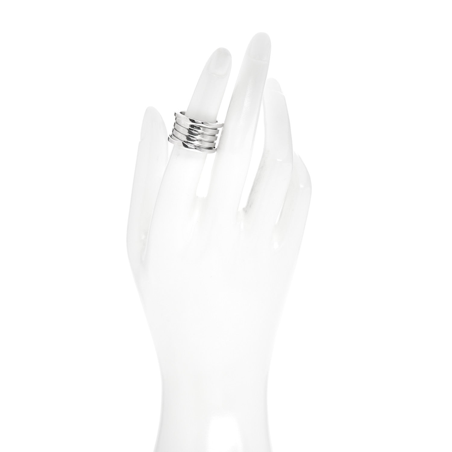 Bulgari 18K White Gold B.Zero1 Five-Band Ring 52 6 2 of 6