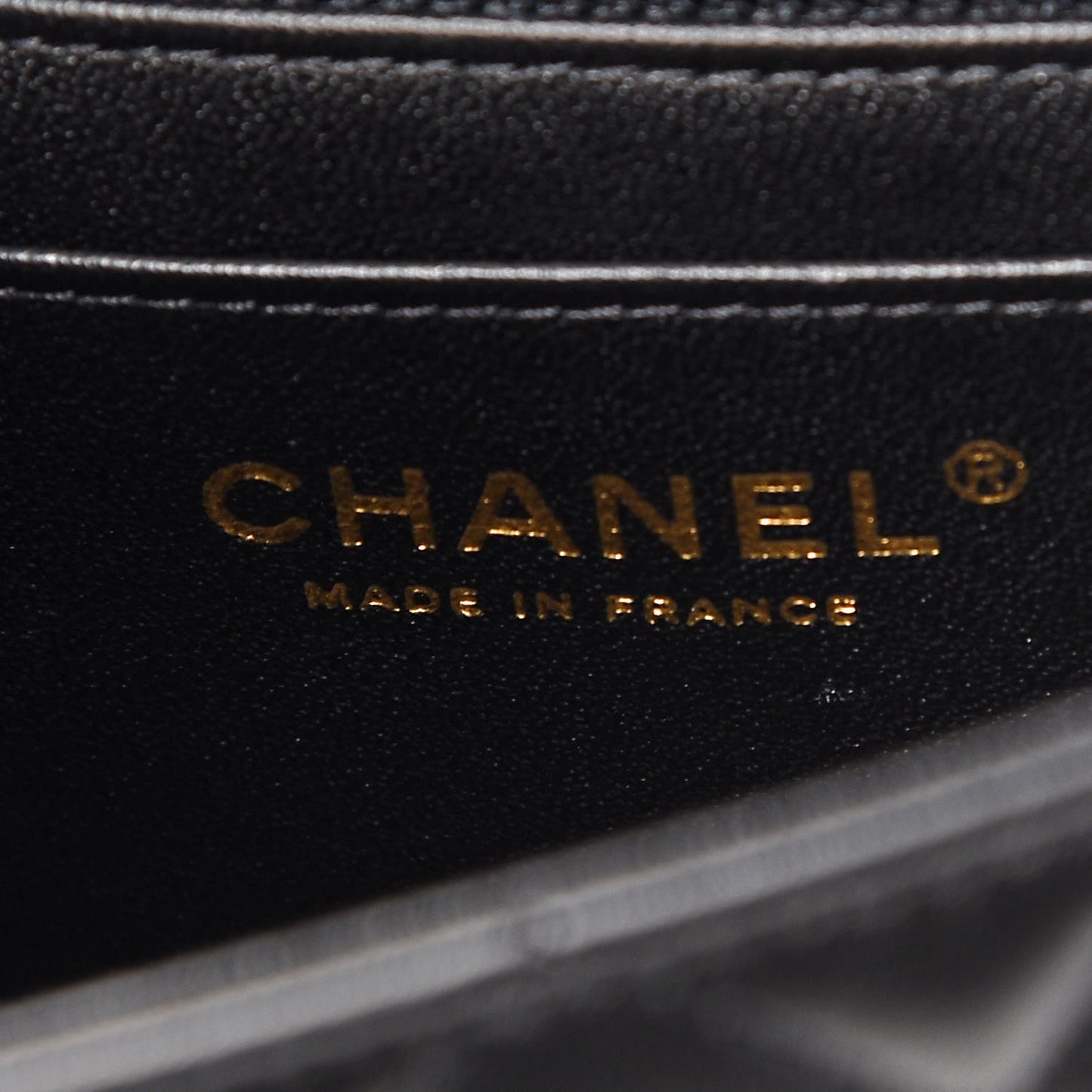Lambskin Quilted Mini Rectangular Flap Black