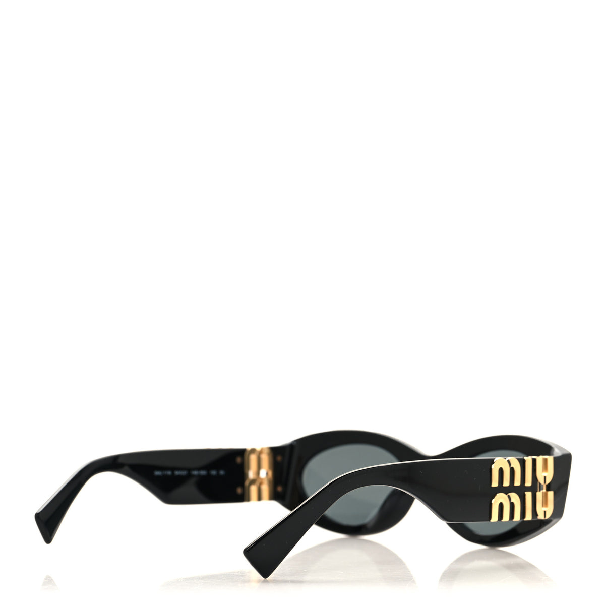 Miu Miu Acetate Oval Glimpse Sunglasses SMU11W Black 4 of 7