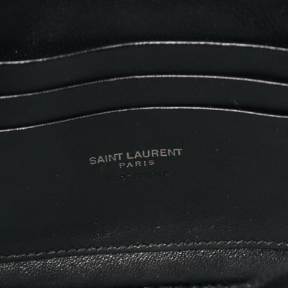 Saint Laurent Grain De Poudre Matelasse Monogram Mini Lou Camera Bag Black 6 of 10