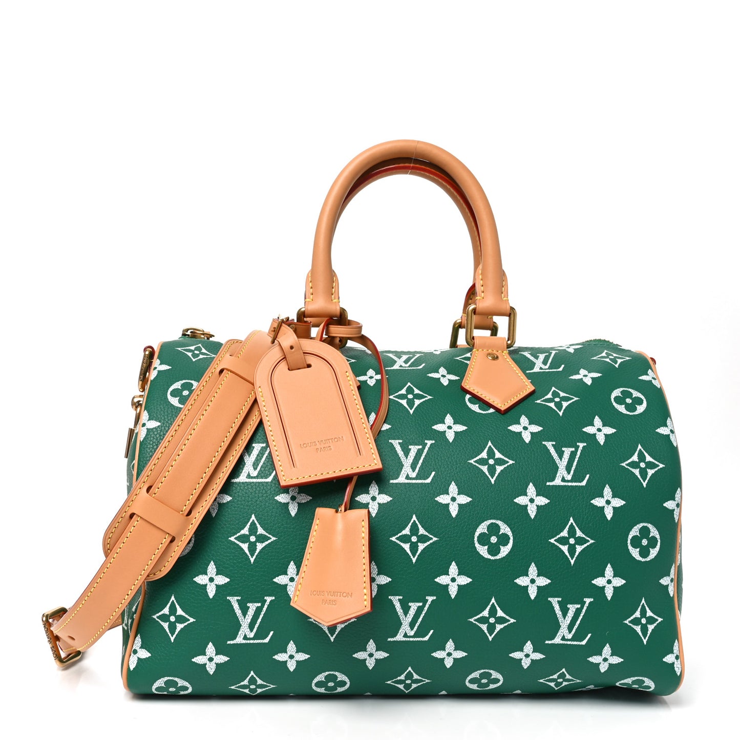 Calfskin Monogram Speedy P9 Bandouliere 30 Green Green