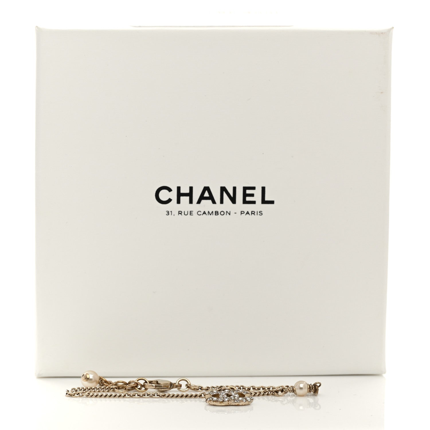 Chanel Pearl Crystal CC Bracelet Gold 6 of 6