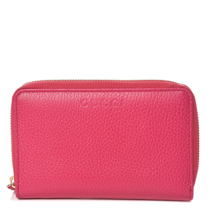Gucci Pebbled Calfskin Zip Around Wallet Pink 1 of 7